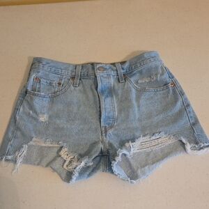 Levi's Light Blue Jean Shorts